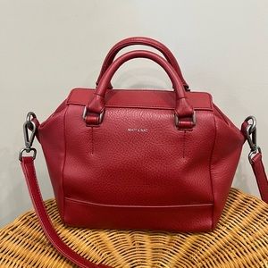 New Matt & Nat Red Satchel Vegan Leather Purse